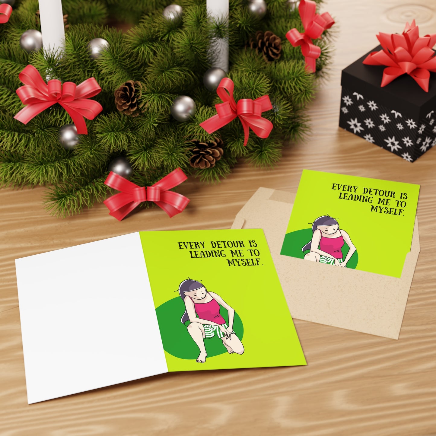 Greeting Card Gentle Encouragement | Every Detour Is Leading Me to Myself