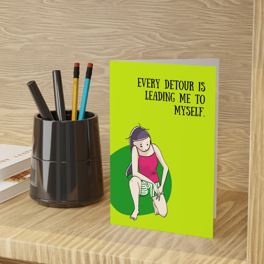 Greeting Card Gentle Encouragement | Every Detour Is Leading Me to Myself
